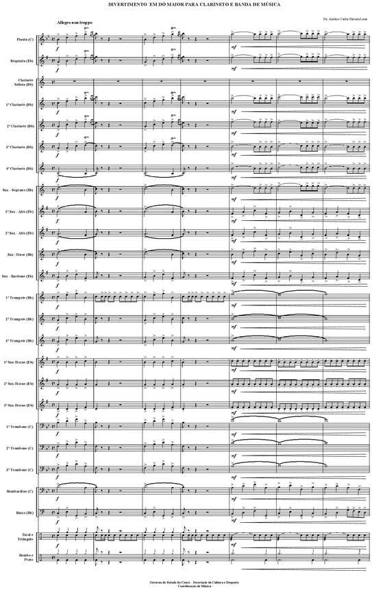 Product picture Divertimento Para Clarinet e Banda de Musica