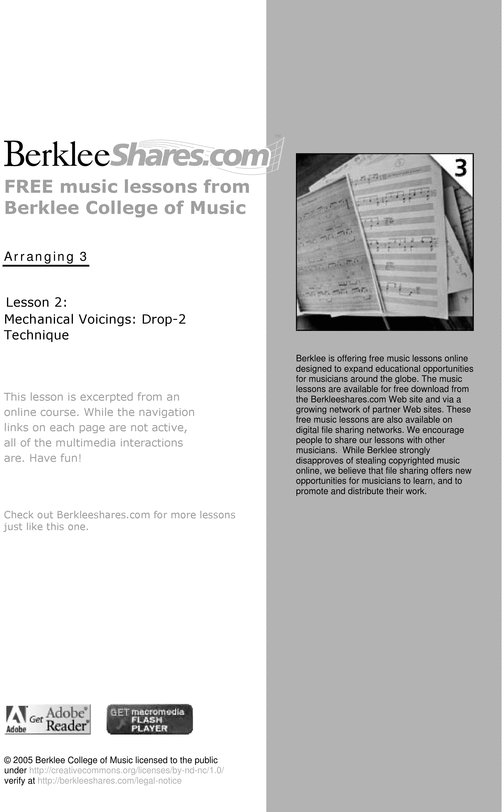 Product picture Berklee - music Arranging Voicings