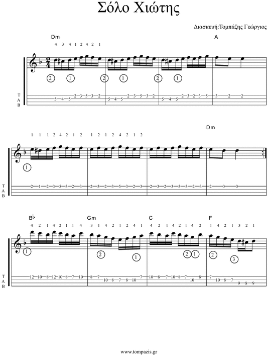 Product picture Manolis Chiotis - Solo Buzuki Sheet